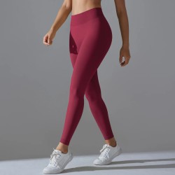 Women Fashion Seamless Solid Color Tight Yoga Sports Leggings