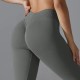 Women Fashion Seamless Solid Color Tight Yoga Sports Leggings