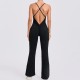Adjustable Shoulder Strap Flared Yoga Sports Fitness Hollow Jumpsuits