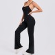 Adjustable Shoulder Strap Flared Yoga Sports Fitness Hollow Jumpsuits
