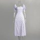 Women Fashion Sexy Floral Printed Off-Shoulder Backless Split Dress