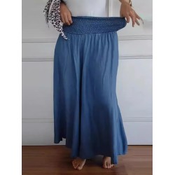 Women Fashion Casual Simple High Waist Pnats