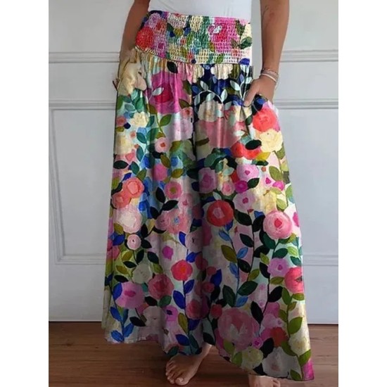 Women Fashion Casual Simple High Waist Pnats