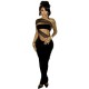 Women Fashion Stitching Slant Shoulder Tube Top Backless Sexy Slim Fit Cut Out Dress